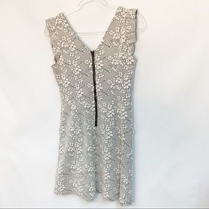 Anthropologie Dresses - ANTHROPOLOGIE TABITHA Scallop floral brocad grey 4 Anthropologie Dresses - ANTHROPOLOGIE TABITHA Scallop floral brocad grey 4